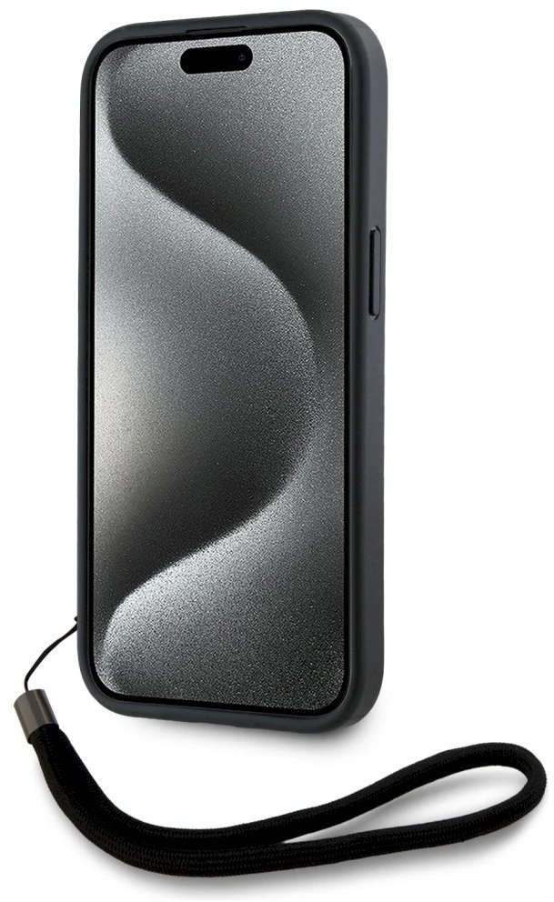 Dėklas Karl Lagerfeld Saffiano Athleisure Stripes Cord Apple iPhone 15 Pro Max red