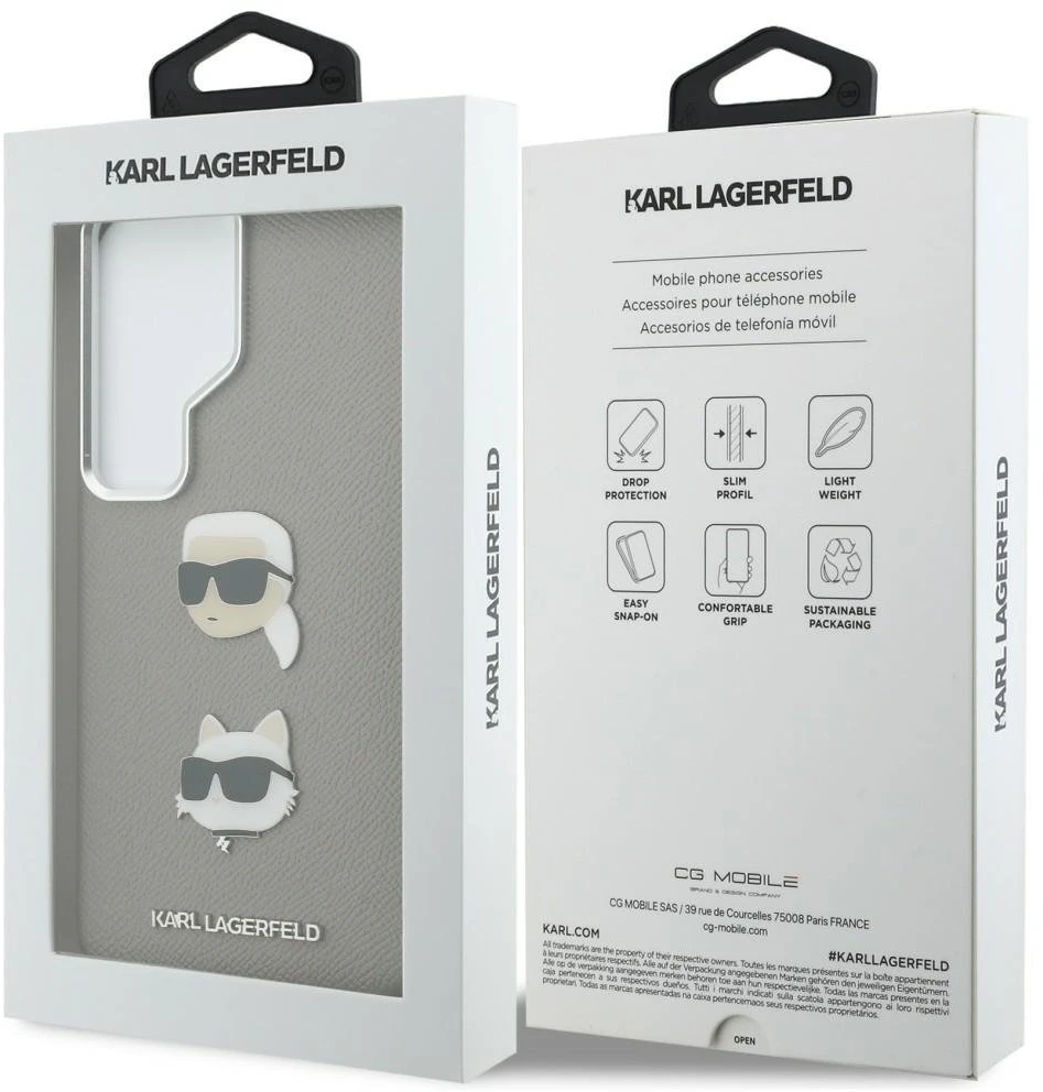 Dėklas Galaxy S26 Ultra sidabrinis Saffiano Karl Lagerfeld