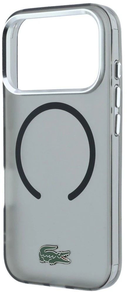 Lacoste IML Matinio lako logotipo „MagSafe“ dėklas, skirtas „iPhone 18 Pro Max“ / „17 Pro Max“ / juodas