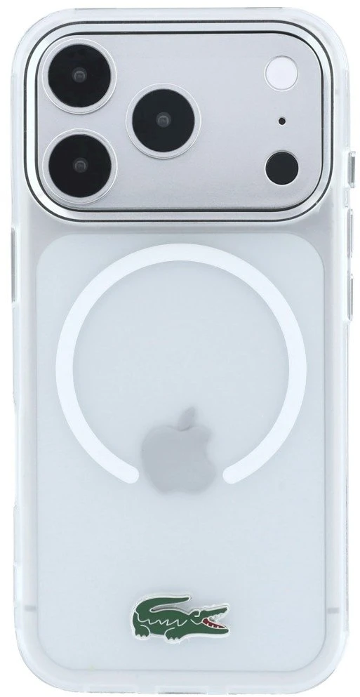 Lacoste IML šerkšno lako logotipo MagSafe dėklas iPhone 18 Pro Max / 17 Pro Max / permatomas