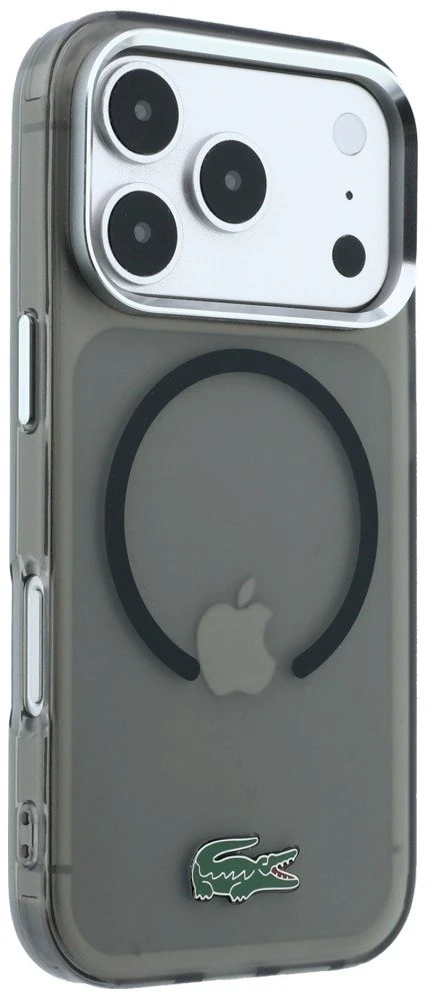 Lacoste IML Matinio lako logotipo „MagSafe“ dėklas, skirtas „iPhone 18 Pro Max“ / „17 Pro Max“ / juodas