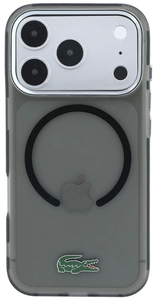 Lacoste IML Matinio lako logotipo „MagSafe“ dėklas, skirtas „iPhone 18 Pro Max“ / „17 Pro Max“ / juodas