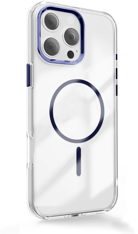 „Mocco Clear Thin Mag“ dėklas, skirtas Apple iPhone 17 Air, mėlynas