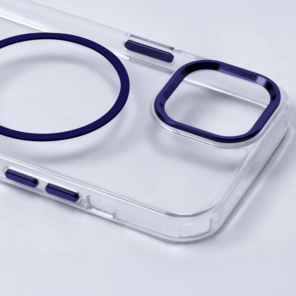 „Mocco Clear Thin Mag“ dėklas, skirtas Apple iPhone 17 Air, mėlynas