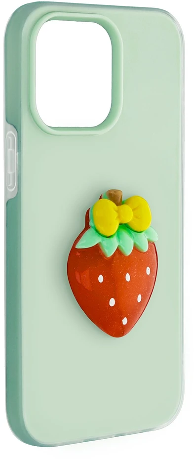 „Mocco Fruit 2in1“ galinis dėklas, skirtas „Samsung Galaxy S25“, su lietimui jautriu stikliuku.