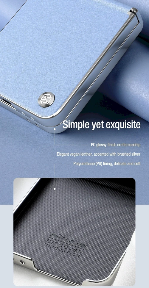 Dėklas Nillkin CamShield Flip Samsung Galaxy Flip Z 6 5G (violetinė)