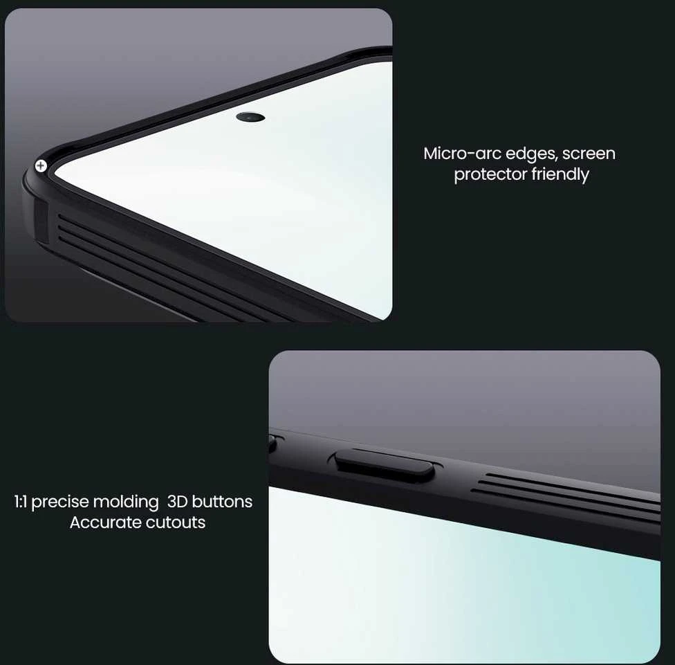 Dėklas Nillkin CamShield PRO Hard Case skirtas Samsung Galaxy A37 juodos spalvos