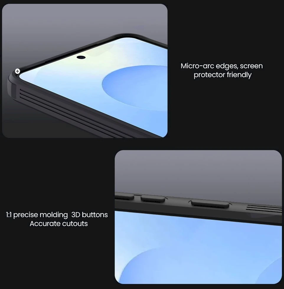 Nillkin CamShield PRO Hard dėklas skirtas Samsung Galaxy S26+ skaidrus juodos spalvos
