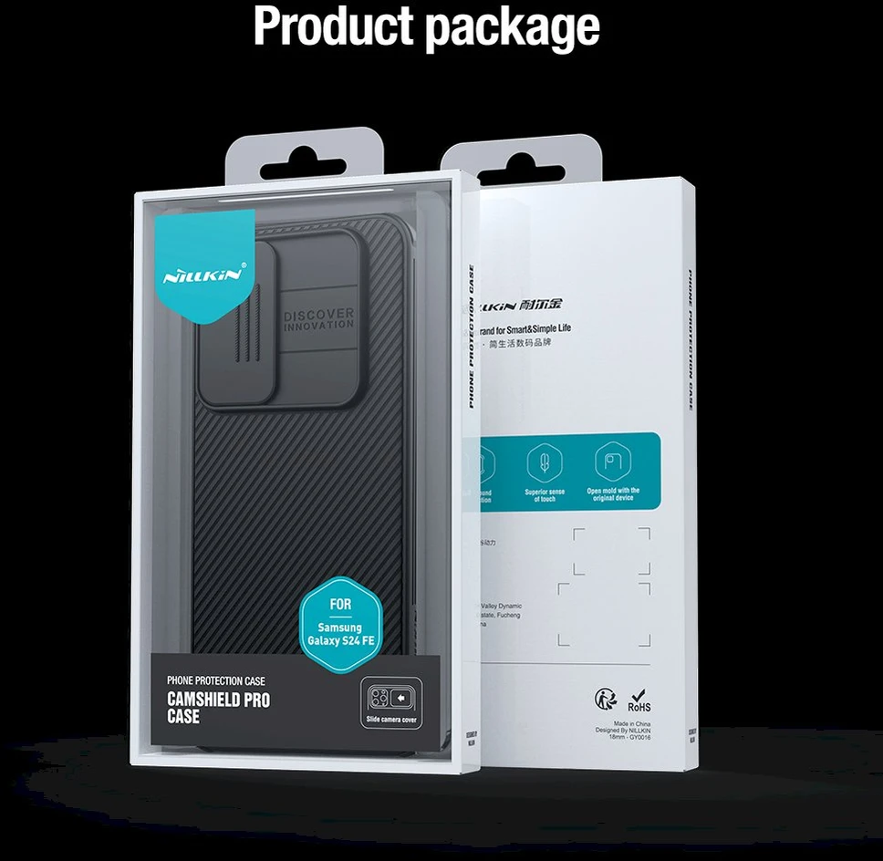Dėklas Nillkin CamShield PRO Hard Samsung Galaxy S24 FE juodos spalvos
