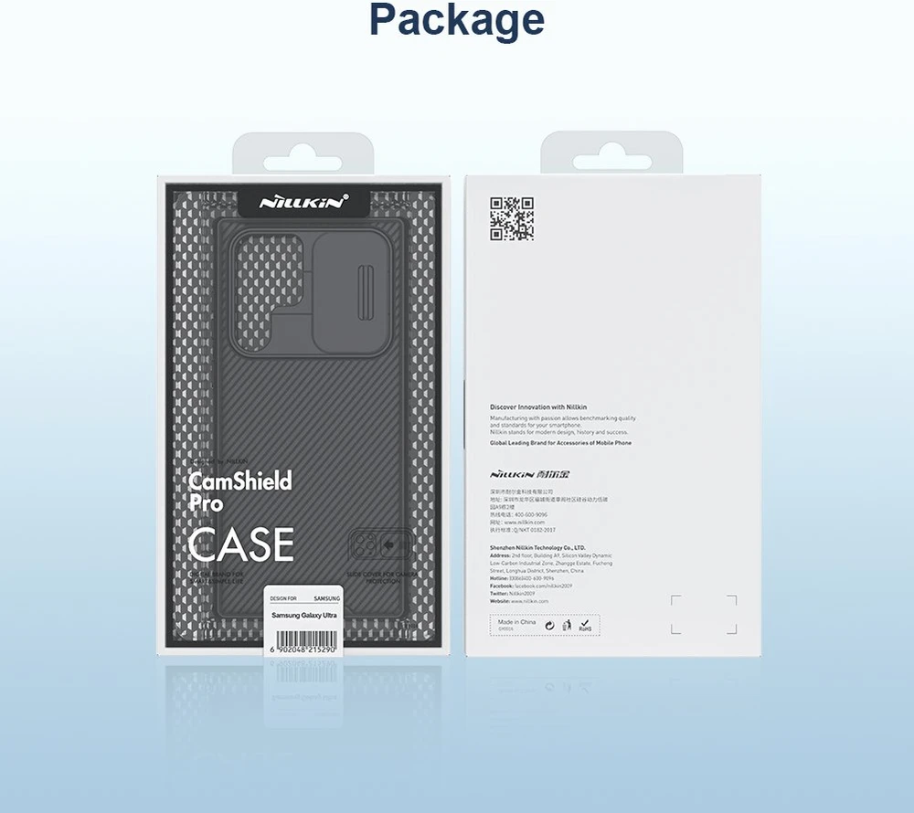 Dėklas Nillkin CamShield Pro skirtas SAMSUNG S22 ULTRA - juodas