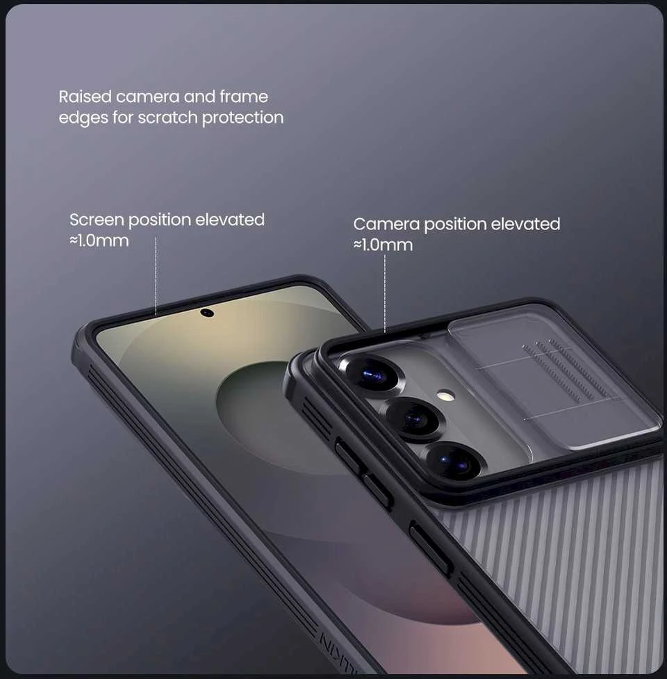 Nillkin CamShield PRO Hard dėklas telefonui Samsung Galaxy S26 Transparent Juodas