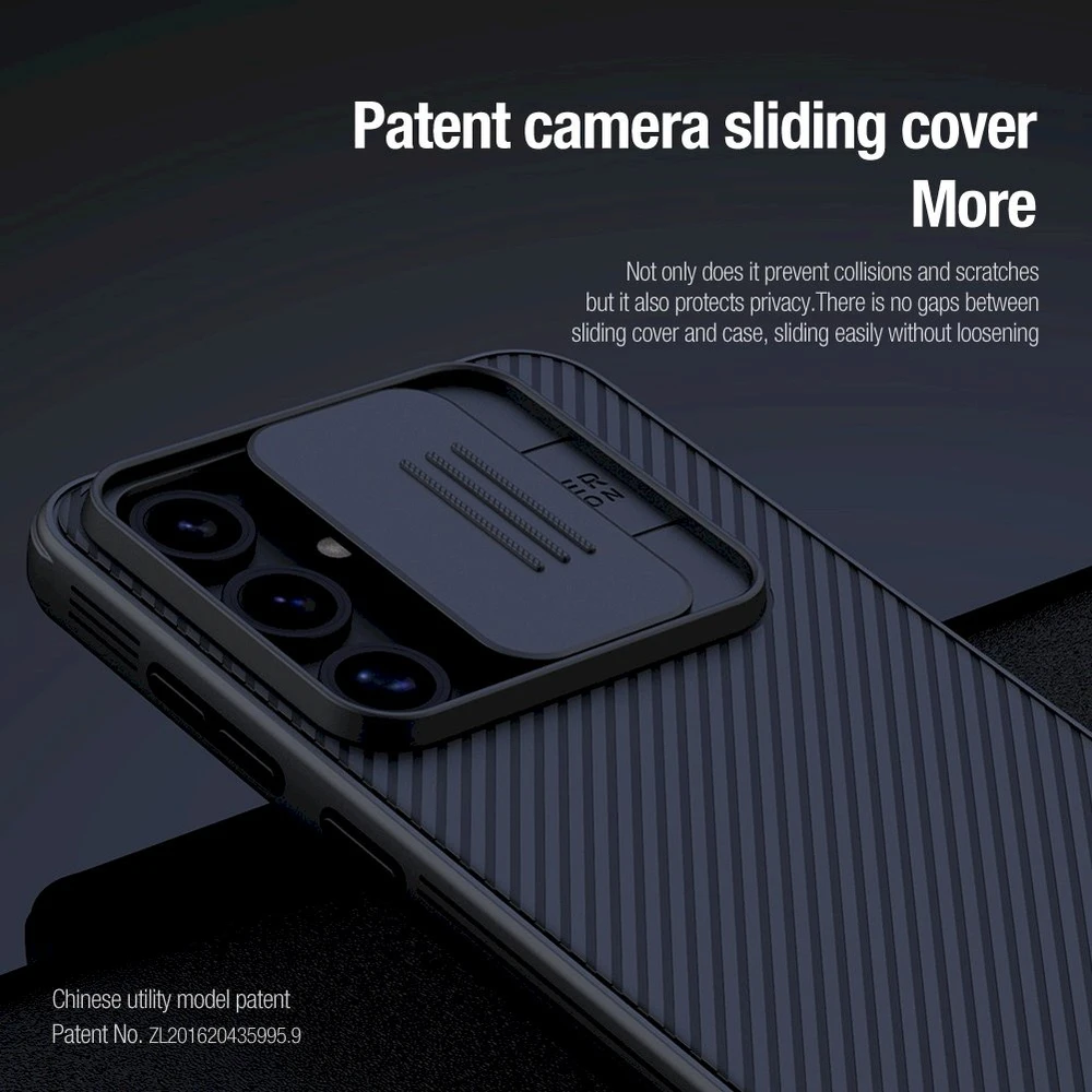 Dėklas Nillkin CamShield PRO Hard Samsung Galaxy S24 FE juodos spalvos