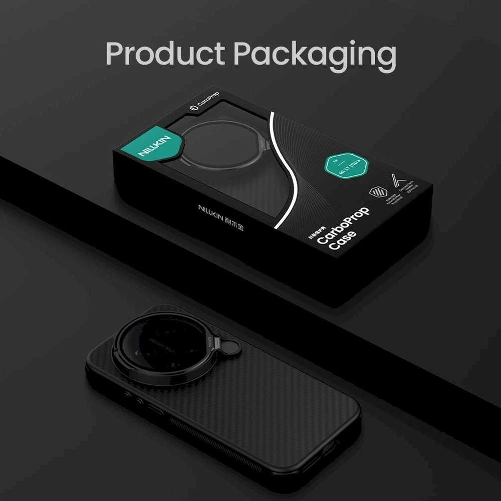 Dėklas Nillkin CarboProp Aramid Magnetic Case skirtas Xiaomi 17 Ultra juodos spalvos