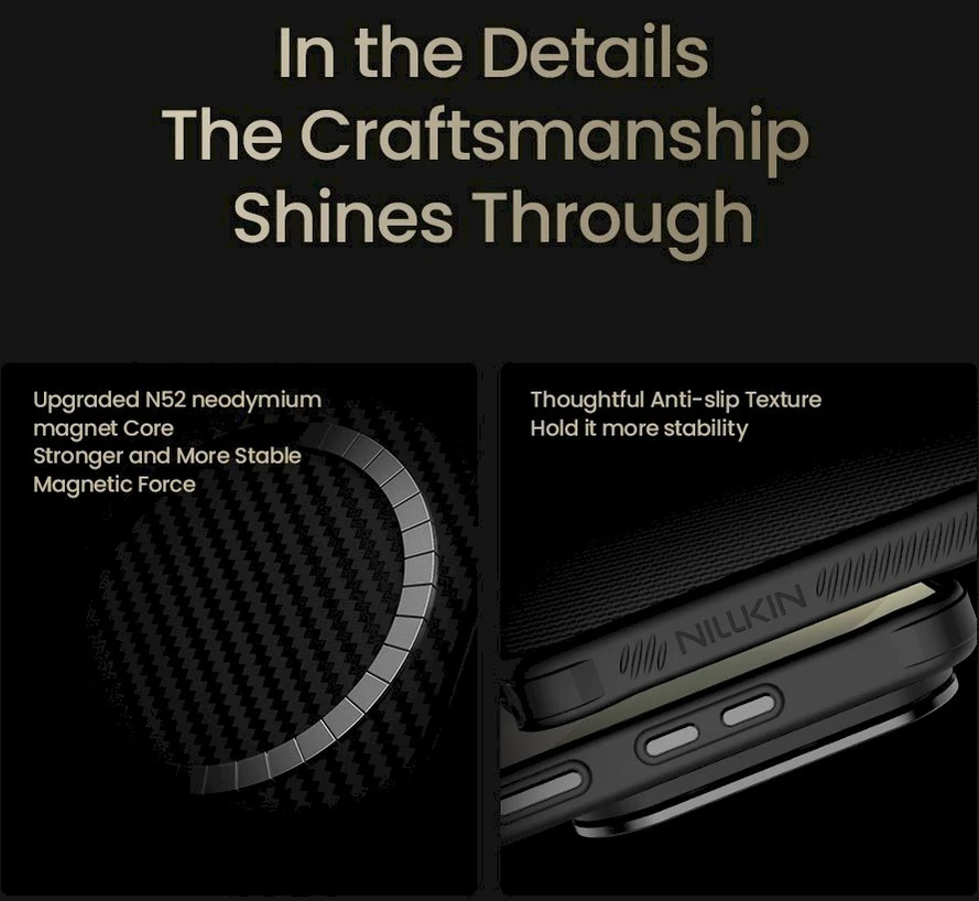 Nillkin CarboProp Aramid Magnetic dėklas skirtas Samsung Galaxy S26 Ultra juodos spalvos/skaidrus