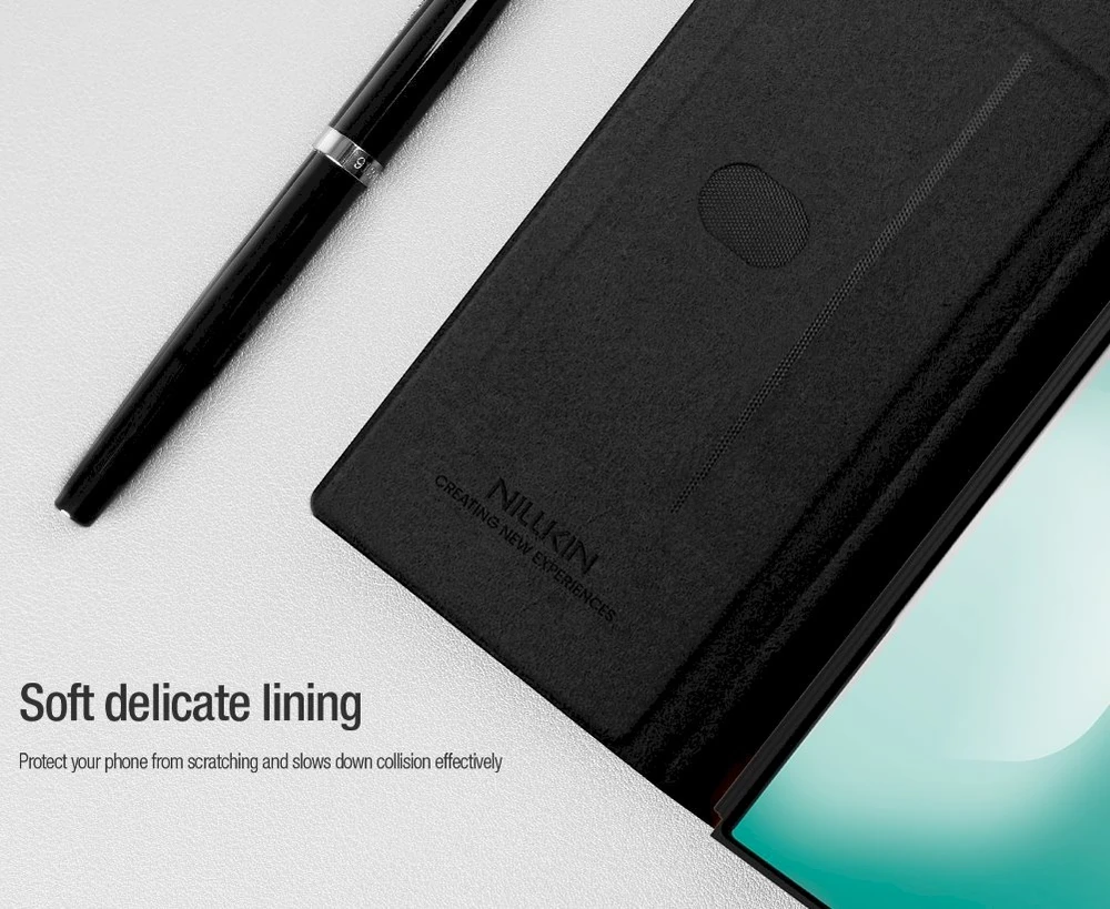 Nillkin Qin Book PRO Pen Slot dėklas skirtas Samsung Galaxy Z Fold 7 juodos spalvos