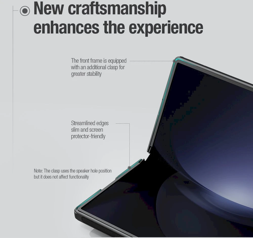 Nillkin Super Frosted FOLD Back Samsung Galaxy Z Fold6 dėklas telefonui juodos spalvos