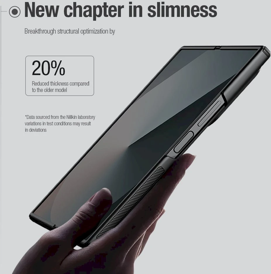 Nillkin Super Frosted Shield Fold Samsung Galaxy Z Fold6 5G Stylus Holder – dėklas telefonui juodos spalvos