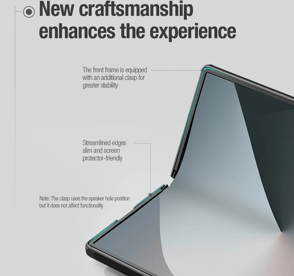 Nillkin Super Frosted Shield Fold Samsung Galaxy Z Fold6 5G Stylus Holder – dėklas telefonui juodos spalvos
