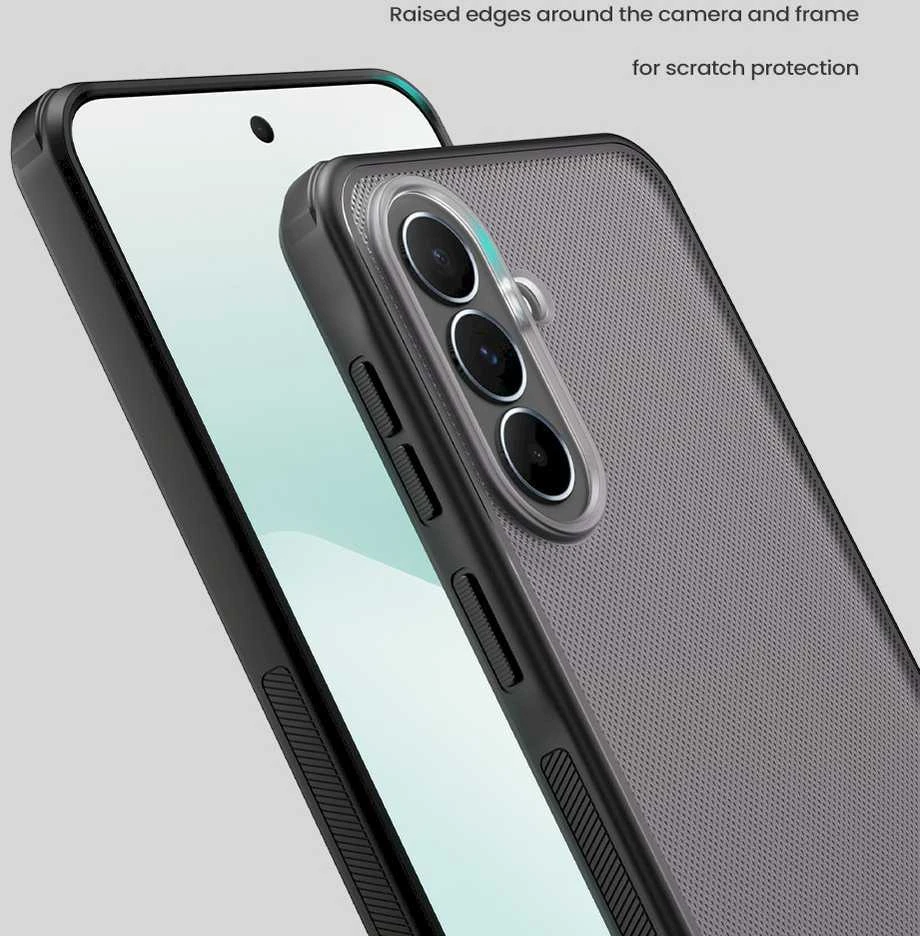 Nillkin Super Frosted PRO Back dėklas skirtas Samsung Galaxy A37 skaidrus juodos spalvos