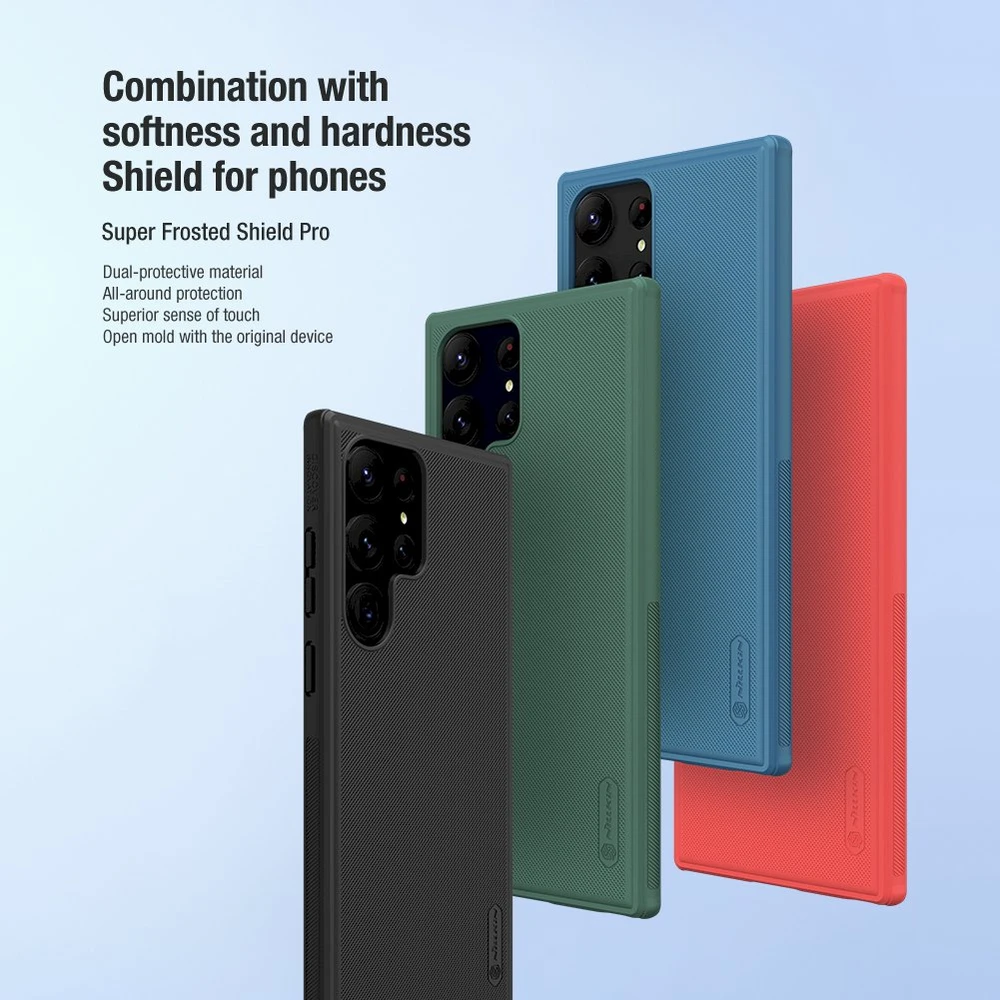 Dėklas Nillkin Super Frosted Shield Pro Samsung S918 S23 Ultra 5G juodas