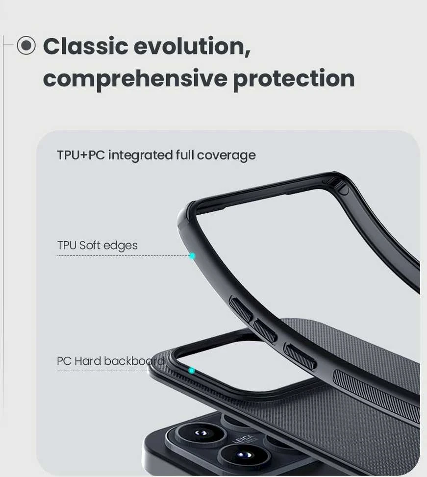 Nillkin Super Frosted PRO Back dėklas skirtas Xiaomi 17 juodos spalvos