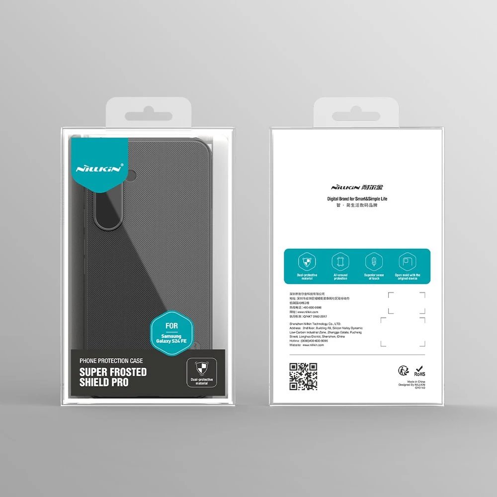 Dėklas Nillkin Super Frosted PRO Back Samsung Galaxy S24 FE juodos spalvos