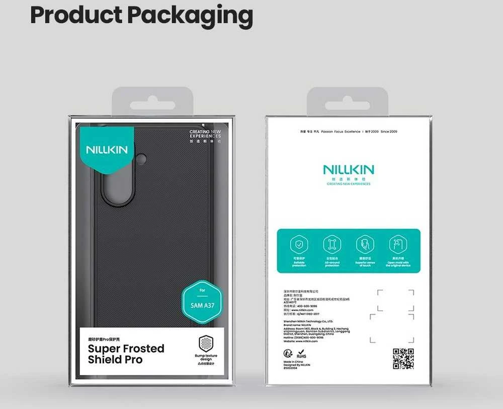 Nillkin Super Frosted PRO Back dėklas skirtas Samsung Galaxy A37 juodos spalvos