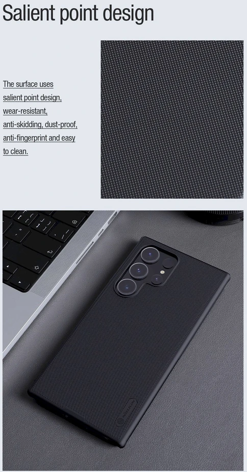 Samsung Galaxy S24 Ultra Nillkin Super Shield Pro dėklas juodos spalvos