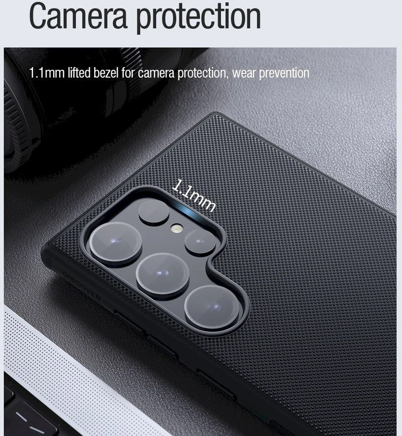 Samsung Galaxy S24 Ultra Nillkin Super Shield Pro dėklas juodos spalvos