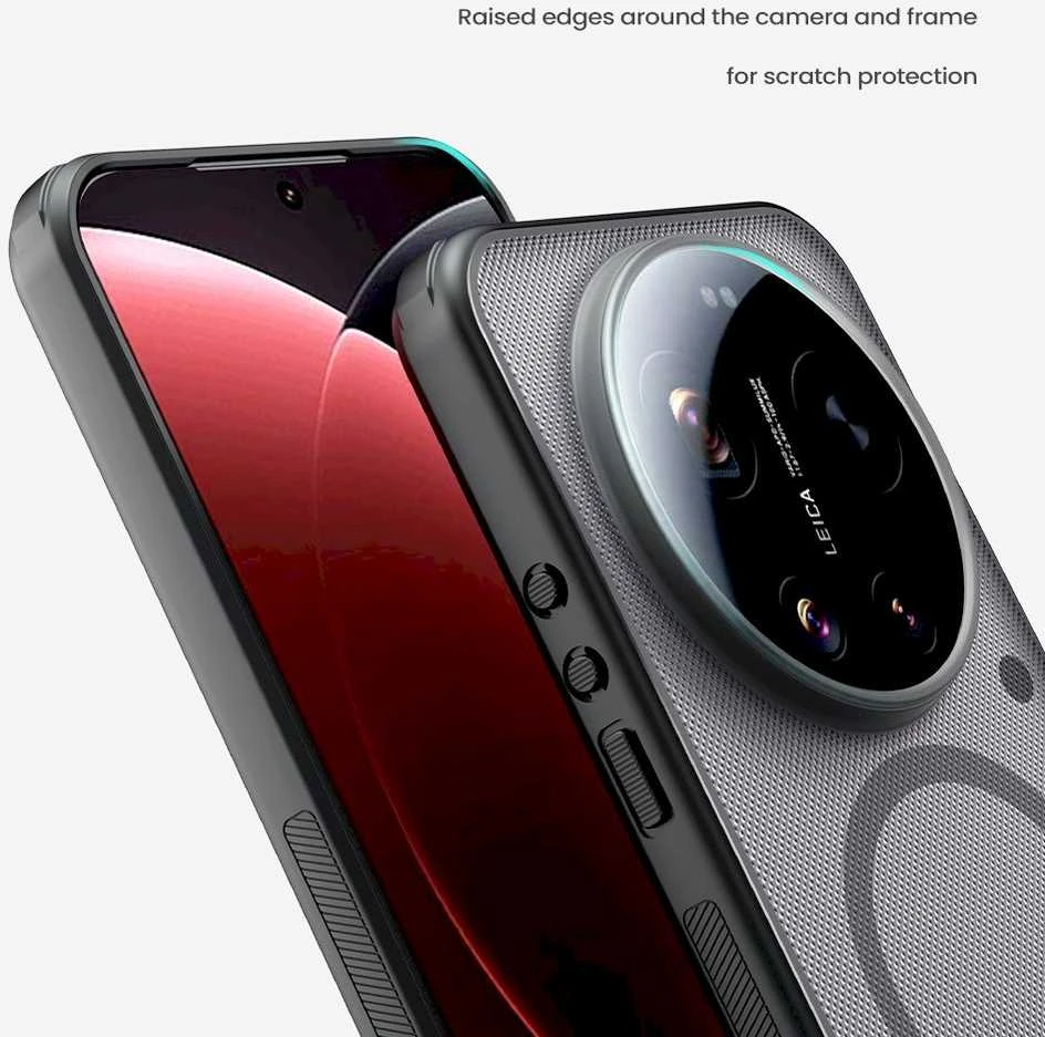 Nillkin Super Frosted PRO Magnetic Back dėklas skirtas Xiaomi 17 Ultra skaidrus juodos spalvos