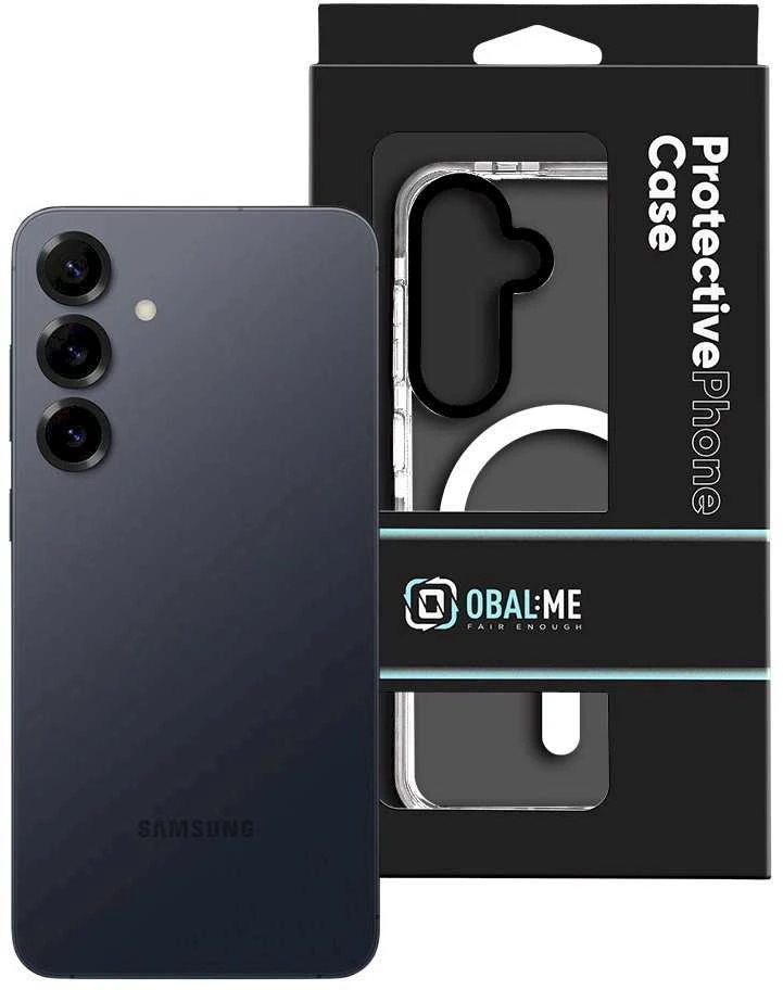 OBAL:ME MagNetix Bumper dėklas skirtas Samsung Galaxy S25 baltos spalvos
