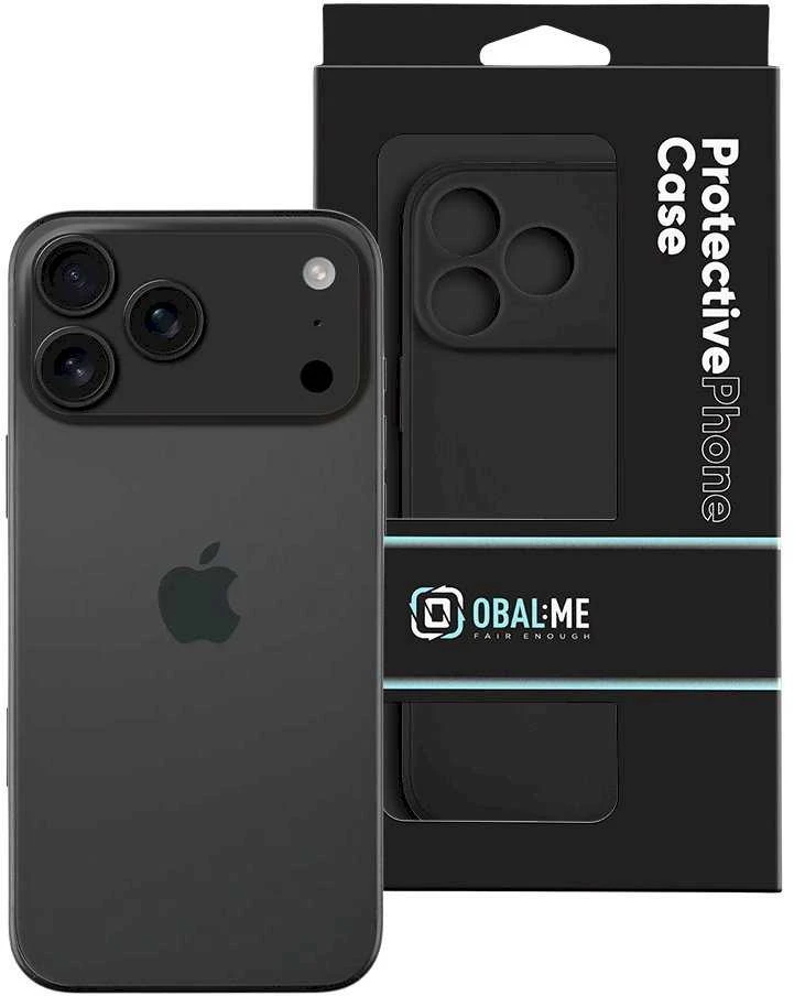 OBAL:ME Matte TPU dėklas skirtas Apple iPhone 17 Pro Max juodos spalvos