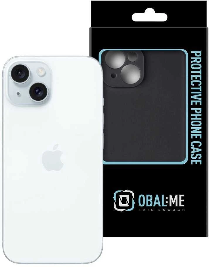 OBAL:ME Matte TPU dėklas telefonui Apple iPhone 15 juodos spalvos