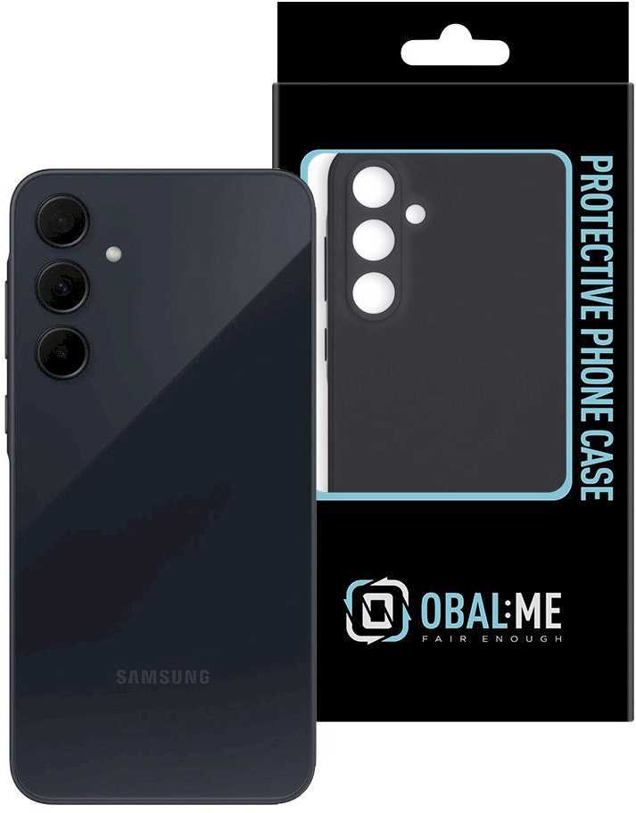 OBAL:ME Matte TPU dėklas telefonui Samsung Galaxy A35 5G juodos spalvos