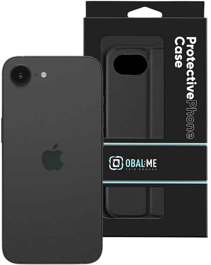 OBAL:ME SmoothTouch dėklas telefonui Apple iPhone 16e juodos spalvos