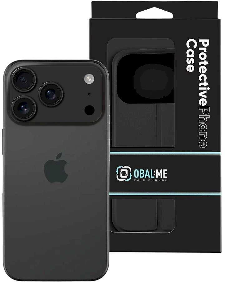 OBAL:ME SmoothTouch dėklas skirtas Apple iPhone 17 Pro juodos spalvos