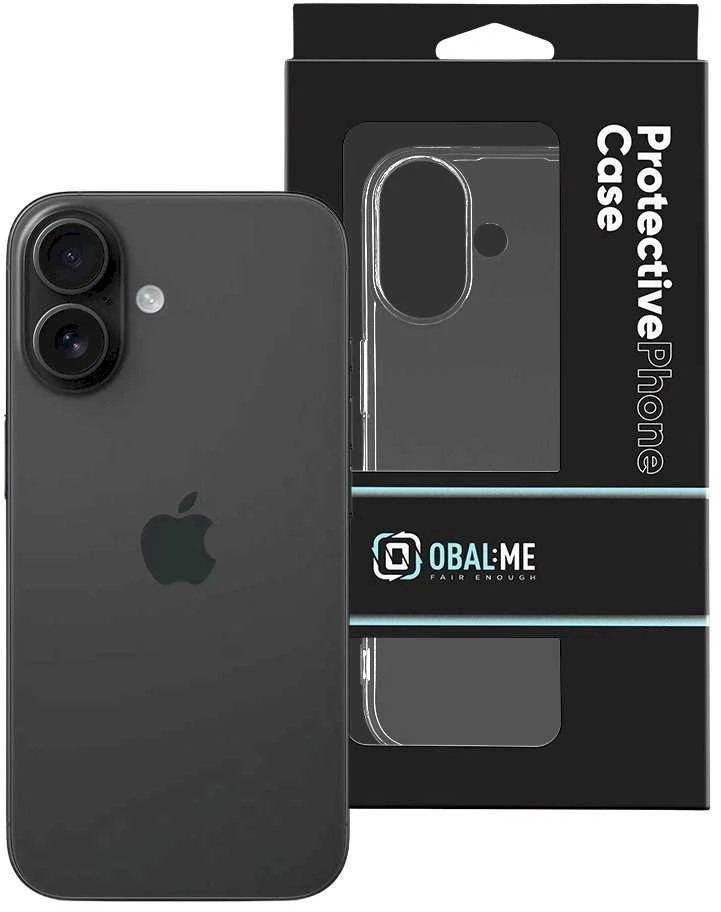 OBAL:ME TPU dėklas telefonui Apple iPhone 16 skaidrus
