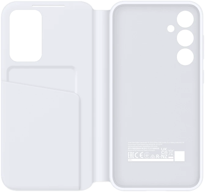 ZS711CWE Smart View piniginės dėklas Samsung Galaxy S23 FE, Baltas