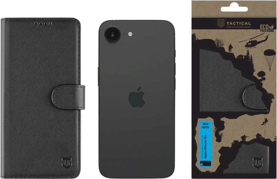 Tactical Field Notes skirtas Apple iPhone SE4 dėklas telefonui juodos spalvos