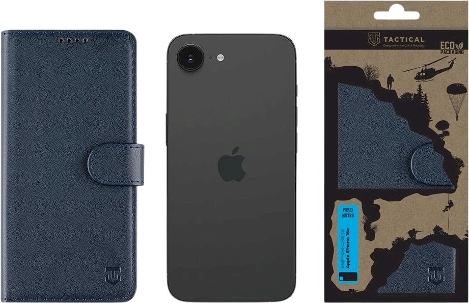 Tactical Field Notes skirtas Apple iPhone SE4 dėklas telefonui mėlynos spalvos