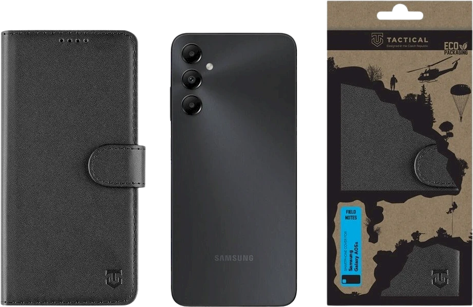 Tactical Field Notes skirtas Samsung Galaxy A05s dėklas telefonui juodos spalvos