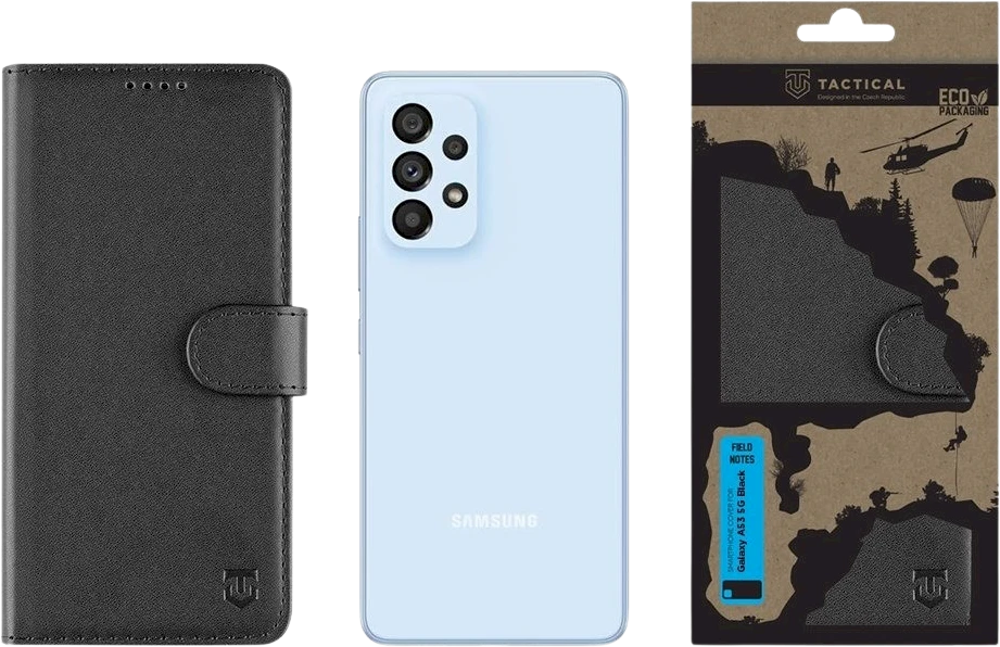 Tactical Field Notes skirtas Samsung Galaxy A53 5G dėklas telefonui juodos spalvos