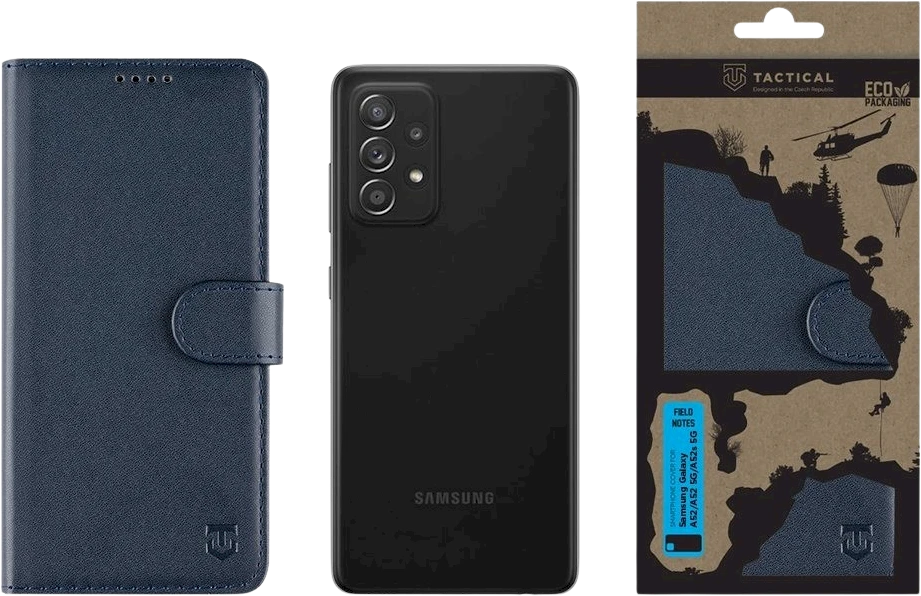 Tactical Field Notes skirtas Samsung Galaxy A52/A52 5G/A52s 5G dėklas telefonui mėlynos spalvos