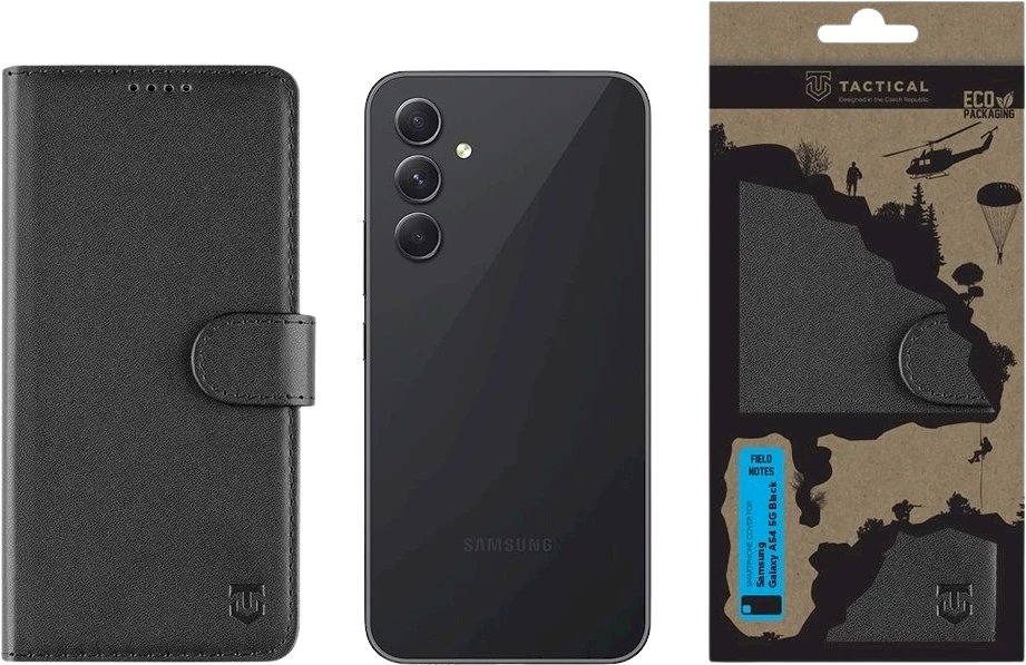 Tactical Field Notes skirtas Samsung Galaxy A54 5G dėklas telefonui juodos spalvos