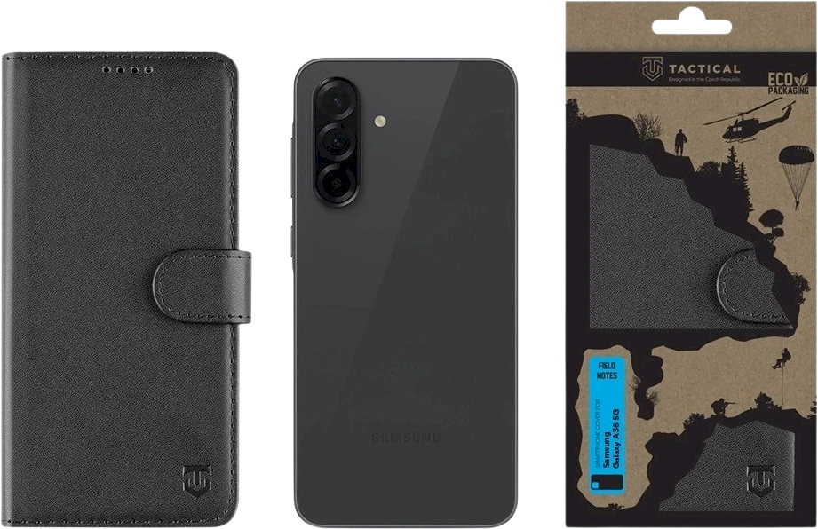 Tactical Field Notes skirtas Samsung Galaxy A36 5G dėklas telefonui juodos spalvos