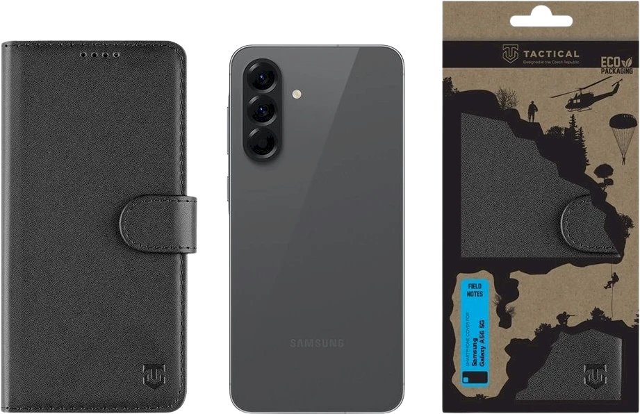 Tactical Field Notes skirtas Samsung Galaxy A56 5G dėklas telefonui juodos spalvos
