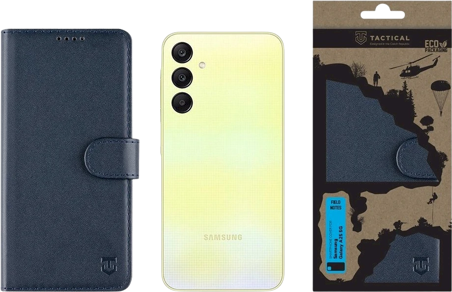 Tactical Field Notes skirtas Samsung Galaxy A25 5G dėklas telefonui mėlynos spalvos