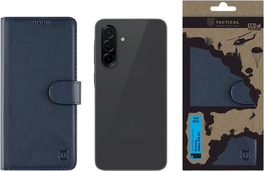 Tactical Field Notes skirtas Samsung Galaxy A36 5G dėklas telefonui mėlynos spalvos
