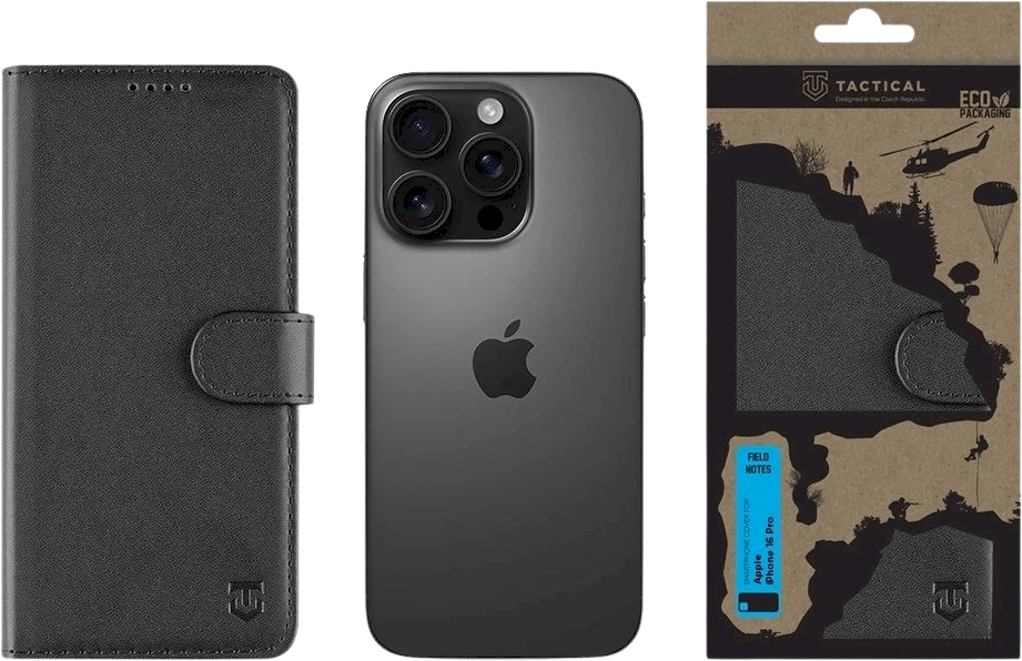 Tactical Field Notes skirtas Apple iPhone 16 Pro dėklas telefonui juodos spalvos