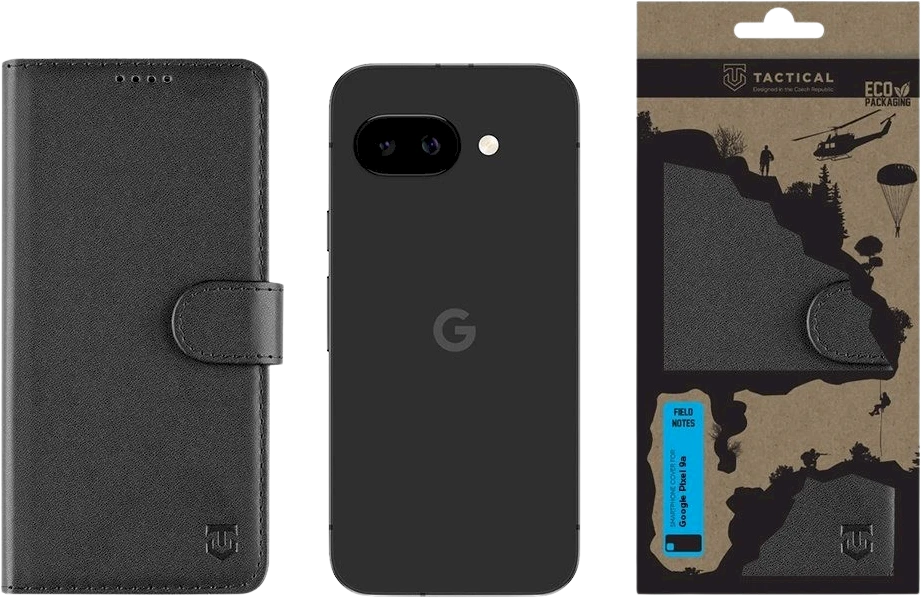 Dėklas Tactical Field Notes skirtas Google Pixel 9a juodos spalvos